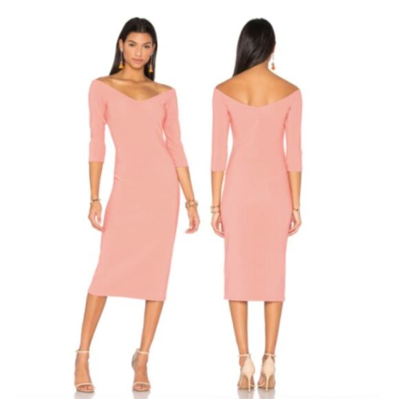 Revolve LPA Midi Dress 130 in Rose Pink - Picture 1 of 7
